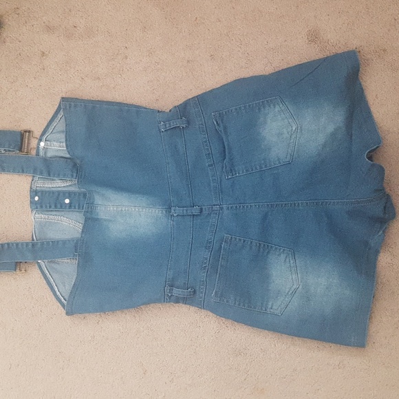 Denim Romper - Picture 2 of 4